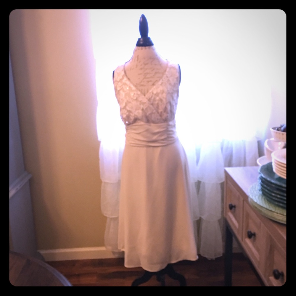 2-Piece Cocktail Dress w/Sequined Dinner Jacket